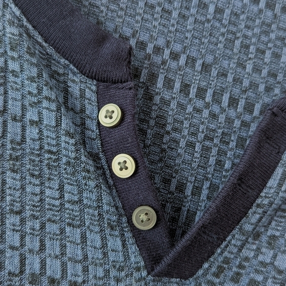 Alfani Men's Blue Long Sleeve Stretch Henley Shirt Size XXL - Picture 5 of 7